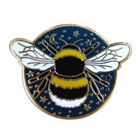 Bumblebee with star and moon brooch artist shiny decor ► Photo 1/3