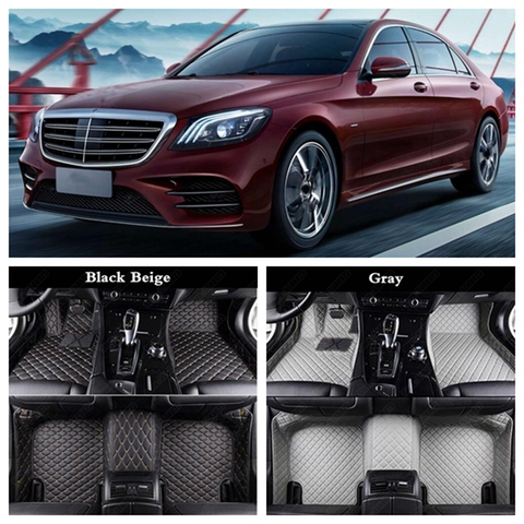 Car Floor Mats for Mercedes Benz S Class Series AMG W140 W220 W221 W222 S350 S400 S450 S500 S550 S600 S63 Auto Carpet Cover Rugs ► Photo 1/6