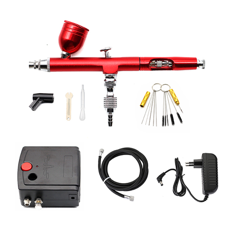 Mini Airbrush Kit, Dual-action Air Brush Pen Gravity Feed Airbrush