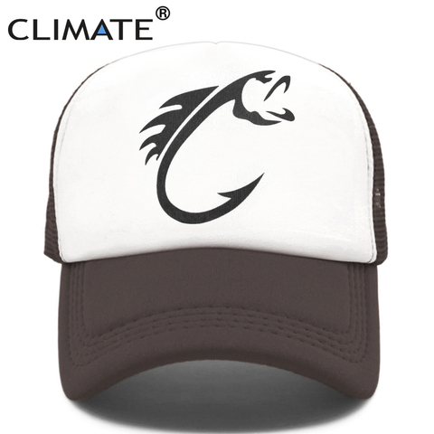 CLIMATE  Fish Fishing Trucker Cap Fish Hunt Cap for Fisher Hook Hat Baseball Cap Pike Fish Cool Summer Mesh Caps Men Fisher ► Photo 1/6