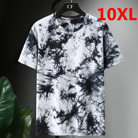 Oversize Tie Dye T-shirts Men Big Size Tops Tees Summer Hip Hop Casual Tie-Dye Tshirts Plus Size 9XL10XL Clothes Baggy HX466 ► Photo 1/5