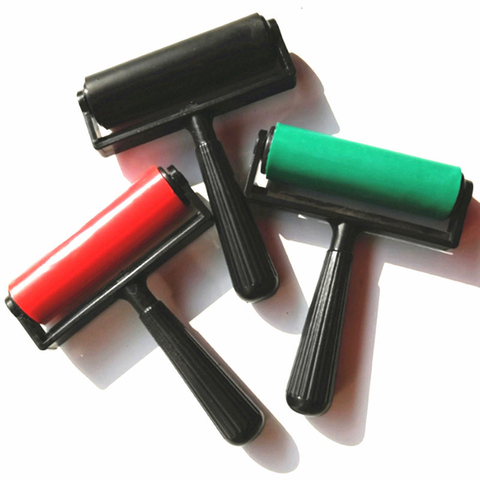 10cm Construction Tools Rubber Roller Professional Printmaking Roller Hand Tools Oil Painting Ink Roller Brayer Print Rollers ► Photo 1/6