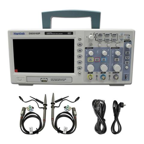 Hantek Dso5102p Digital Storage Oscilloscope 100mhz 2channels 1gsa/s 7'' Tft Lcd Better Than Ads1102cal+ ► Photo 1/6