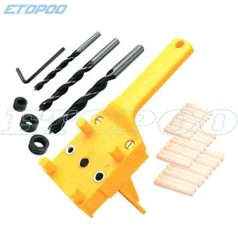 Quick Wood Doweling Jig ABS Plastic Handheld Pocket Hole Jig System 6/8/10mm Drill Bit Hole Puncher ► Photo 1/6