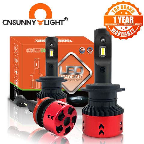 CNSUNNYLIGHT High LPW Mini Type LED Car Headlight Bulbs H4 H7 H11/H8 H1 9005 9006 880 H3 60W/set 5500K Auto Headlamp Fog Light ► Photo 1/6