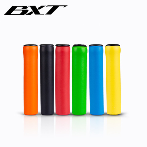 MTB Soft Foam Silicone Handle Bar Grips Mountain Bike Handlebar Grips 1Pair yellow red green orange blue black ► Photo 1/6