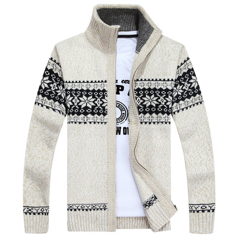 MANTLCONX New Arrivals Fashion Patchwork Sweater Men Windbreaker Warm Fashion Cardigan Men Sweatercoats Brand Knitted Sweaters ► Photo 1/6