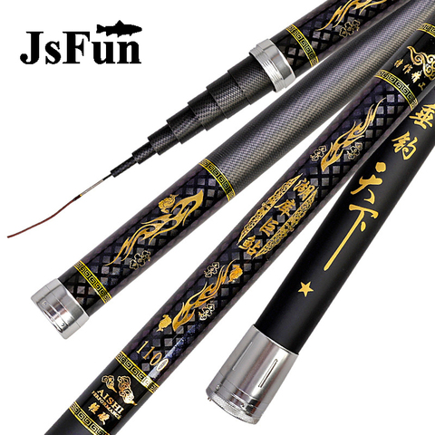 High Carbon 8m 9m 10m 11m 12m 13m 14m 15m 16m Power Hand Pole Fishing Rod Ultrahard Superlight Strong Telescopic Pole Rod FR321 ► Photo 1/6