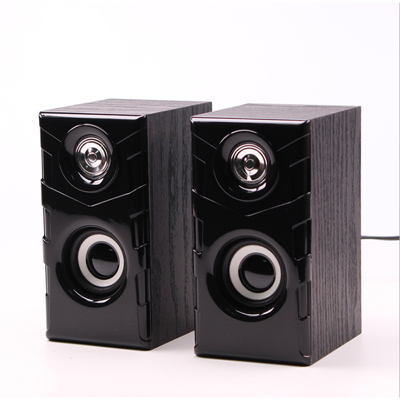 USB Wired Wooden Combination Speakers Computer Speakers Bass Stereo ...