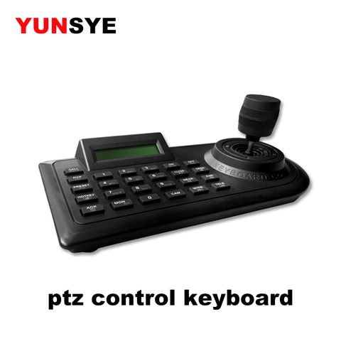 YUNSYE Camera control keyboard CCTV keyboard controller DVR pan tilt zoom rotation PTZ control keyboard Pelco P/D protocol RS485 ► Photo 1/1