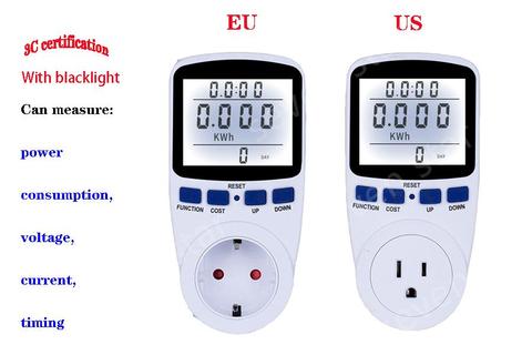 EU US Digital Wattmeter Power Meter Energy Meter Voltage Counter Power Analyzer Electronic kWh Meter Measuring Outlet Socket ► Photo 1/6