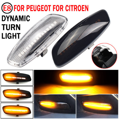 2 pieces Led Dynamic Side Marker Turn Signal Light Sequential Blinker For Peugeot 308 207 3008 5008 For Citroen C4 C3 C5 DS3 DS4 ► Photo 1/1