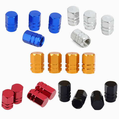 4PCS Valve Tire Caps Tires Tapa Valvula Moto Wheel Caps Theftproof Aluminum Car Wheel Valve Cap Air Valve Caps ► Photo 1/6