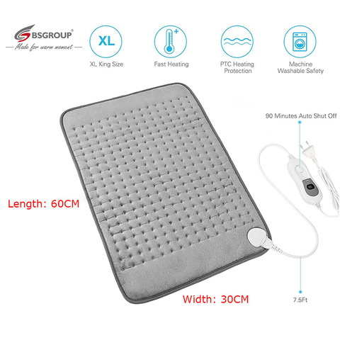 Extra Large XL King Size 30*60CM 220V-240V Microwave Electric Heating Pad for Stomach Lower Back Pain Relief Body Warmer EU Plug ► Photo 1/6