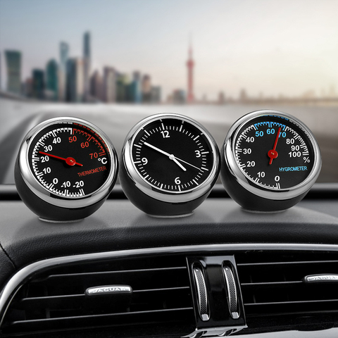 Mini Car Digital Clock Auto Watch Automotive Thermometer Hygrometer Decoration Ornament Clock In Automobiles Car Accessories ► Photo 1/6