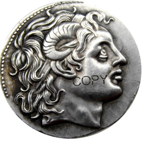 G(14)Rare Superb Silver Lysimachos Tetradrachm with Portrait of Alexander - 297 BC copy coins ► Photo 1/1