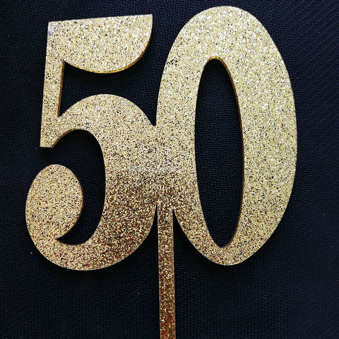 New Glitter 50 Wedding Anniversary Acrylic Cake Topper 25 Birthday Cake Topper for Wedding Anniversary Party Cake Decorations ► Photo 1/6