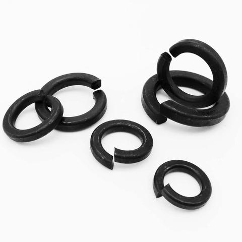 2/50pcs M2 M2.5 M3 M4 M5 M6 M8 M10 M12 M14 M16 M20 M24 DIN127 GB93 Black Grade 8.8 Steel Spring Washer Split Lock Elastic Gasket ► Photo 1/6