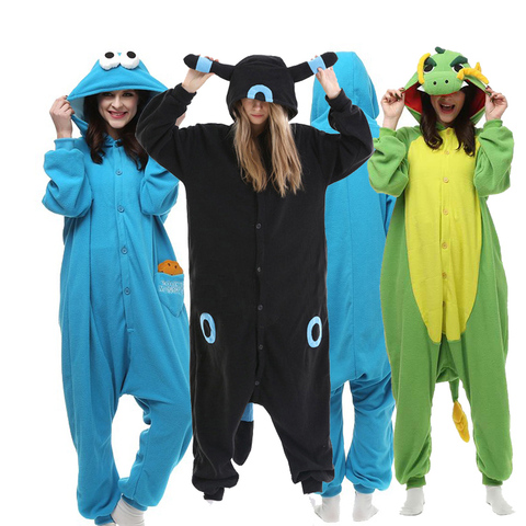 Men Kigurumi Pajamas Adults Fleece Anmal Onsie Cosplay Costume Women Totoro Onesie Cartoon Jumpsuit Christmas One-Piece Pijamas ► Photo 1/6