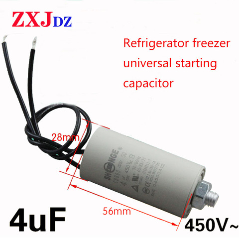 Refrigerator freezer compressor start running capacitor CBB60 4uF ► Photo 1/1