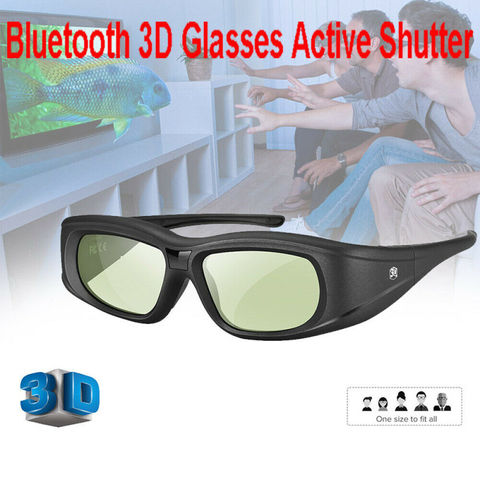 Bluetooth 3D Glasses Active Shutter Rechargeable Eyewear Compatible with Epson Sony Projector/Sony Panasonic Samsung 3D TV ► Photo 1/6