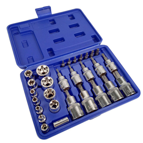 high quality 30PCS pressure batch sleeve group sets head machine motor repair tool  socket set wrench female torx male ► Photo 1/6