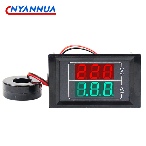 AC50-500V 220V Dual Display Voltage Current Meter Detector Meter Amperimetro LED Voltmeter Ammeter Electrical Instrument ► Photo 1/6