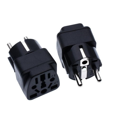 16A Universal Italy Switzerland  UK US AU to EU German Russia AC Power Socket Schuko Plug Travel Charger Adapter Converter ► Photo 1/6