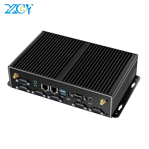 Fanless Industrial Mini PC Intel Core i7 5500U i5 4200U i3 4010U Windows 10 2*DDR3L 2*LAN WiFi 4G LTE 6*RS232 6*USB HDMI VGA ► Photo 1/6