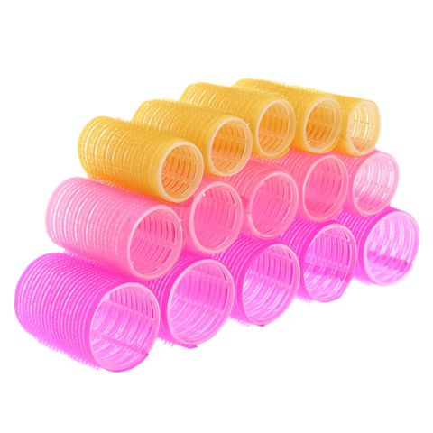 12pcs/set Hairdressing Home Use DIY Magic Large Self-Adhesive Hair Rollers Styling Roller Roll Curler Beauty Tool ► Photo 1/6