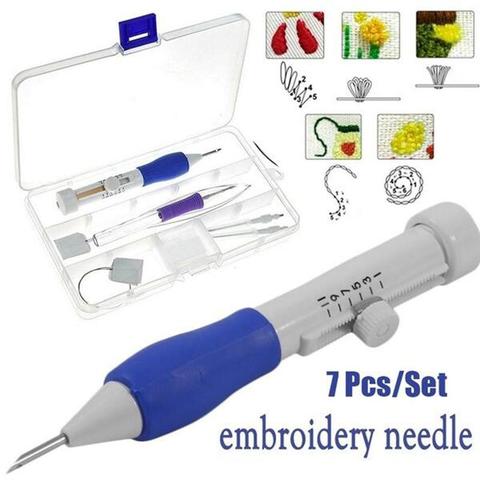 Embroidery Punch Needle Kit Stitching Tool Set Magic Embroidery Needle Pen Weaving Tool Knitting Sewing Tools for DIY Sewing ► Photo 1/6