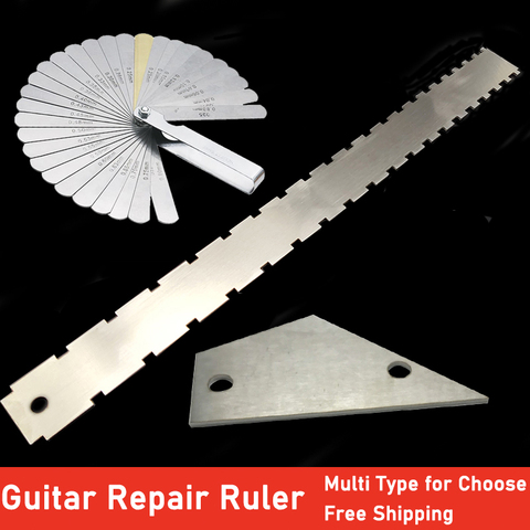 Dual Scale Guitar Neck Ruler  Rulers For Check Fretboard String Level Ruler Straightness Flat Frets Guitar Repair Tool ► Photo 1/6