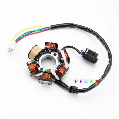 MAGNETO STATOR 6 COIL POLE FOR GY6 50cc 110cc 125cc 150cc SCOOTER ATV GO KART LANCE ZNEN JONWAY COOL SPORTS TAOTAO ROKETA NEW ► Photo 1/6