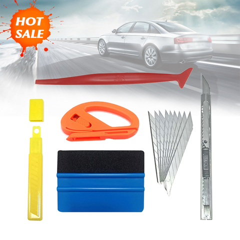 Car Wrap Application Tools Vinyl Squeegee Felt Heat Gun Auto Film  Installing Kit