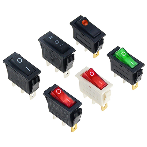 1PCS KCD3 Rocker Switch ON-OFF 2 Position Electrical equipment With Light Power Switch 16A 250VAC/ 20A 125VAC 30*13.5mm ► Photo 1/6