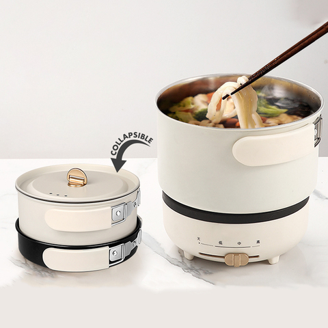 220V Multifunction Electric Hot Pot with Folding Handle Mini Portable Travel Induction Cookers  Split Type Cooking Pot  1.2L ► Photo 1/6