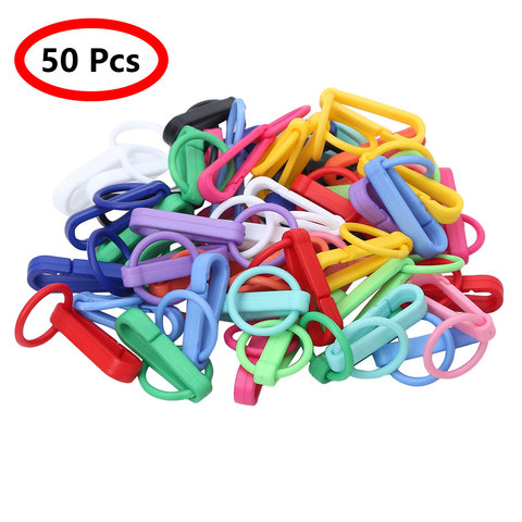 50Pcs Plastic Buckles Snap Hooks with O-Ring Link Cat Dog Collar Toy Hook Buckle Bag Key Ring DIY Accessories Parts ► Photo 1/6