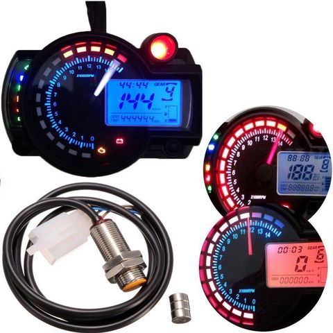 Motorcycle Speedometer 2 Colors LCD Digital Odometer for KOSO RX2N MAX 299KM/H Moto Dashboard Motorcycle Speedometer Meter ► Photo 1/6