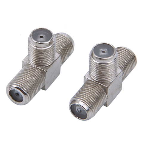 2 PCS 2-Way F-Type Combiner TV Coaxial Connectors RF Adapters Joiners ► Photo 1/6