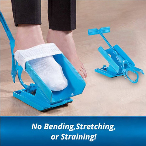 Pregnant Elderly Sock Wearing Shoe Horn Device Slider Easy on /off Sock Aid Kit Shoe Horn Device No Bending Stretching Straining ► Photo 1/6