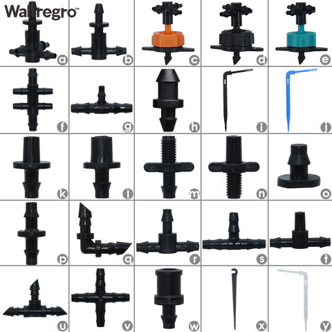 Waltregro 3/5 4/7mm Hose Garden Irrigation Connectors Barbed Single Double Tee Elbow Drip Arrow Cross Coupling Watering Fitting ► Photo 1/6