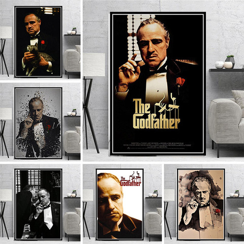 Classic Gangster Canvas Painting Hot Movie The Godfather Posters and Prints Wall Art Picture for Living Room Home Decor Cuadros ► Photo 1/6