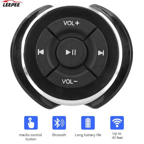 For IOS Android Phone Tablet Car Steering Wheel Wireless Remote Controls  Motorcycle Bike Bluetooth Media Volume Button ► Photo 1/6