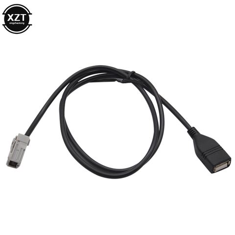 80cm Car Aux USB MP3 Audio Media Wire To USB Adapter Conector for Toyota Camry RAV4 EZ Verso Auto Cables Sockets ► Photo 1/6