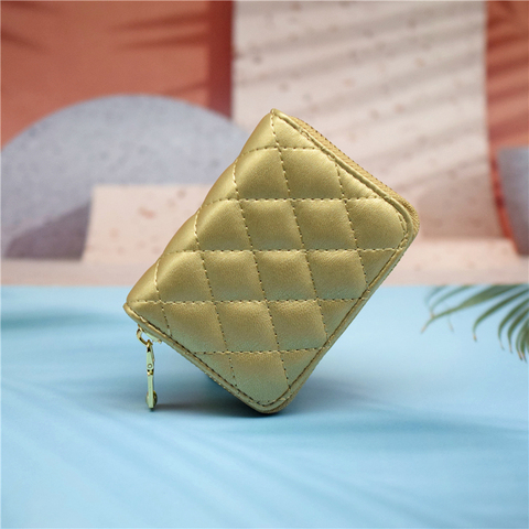 Card Holder Wallet Women Gold/silver/green/black/purple ANTI-RFID Bank Credit Card Holder Wallet Case Zipper Card Case Bag 2022 ► Photo 1/6