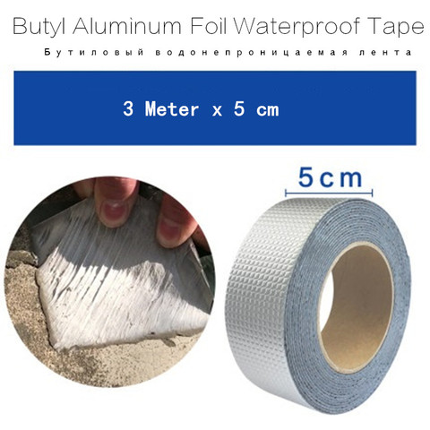 Aluminum Foil Adhesive Butyl Tape Waterproof Duct Tape Super Repair Crack Thicken Butyl Waterproof Tape Home Renovation Tools ► Photo 1/2