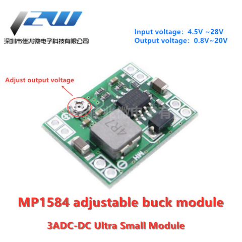 MP1584EN Ultra Small DC-DC3A Power Supply Buck Adjustable Module Ultra LM2596 24V to 12V9V5V3V ► Photo 1/4
