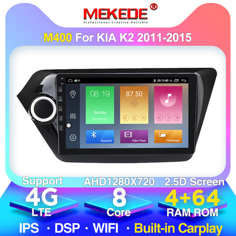 4G LTE 1080*720 4G+64G Android 10.0 For kia rio 3 4 2011 2016 2017 2022 Car Radio Multimedia Video Player Navigation ► Photo 1/6