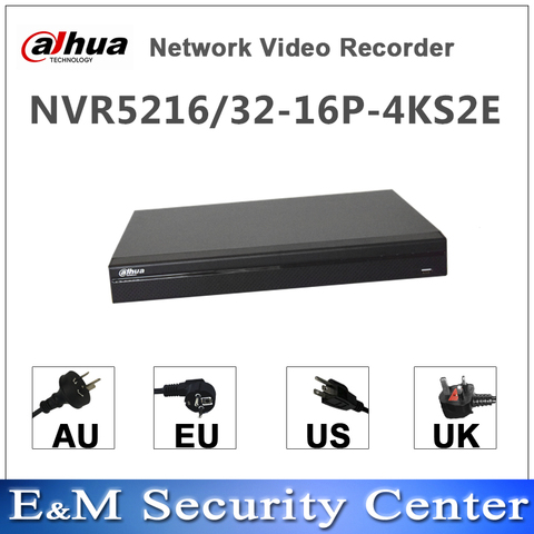 Original dahua English version NVR NVR5216-16P-4KS2E NVR5232-16P-4KS2E replace NVR5216-16P-4KS2 NVR5232-16P-4KS2 16/32ch 16PoE  ► Photo 1/1