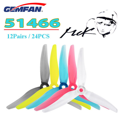 Gemfan Hurricane MCK 51466 5.1X4.66X3 3-Blade PC Propeller for RC FPV Racing Freestyle 5inch 5.1inch 4S 6S Drones Nazgul5 XL5 V4 ► Photo 1/6